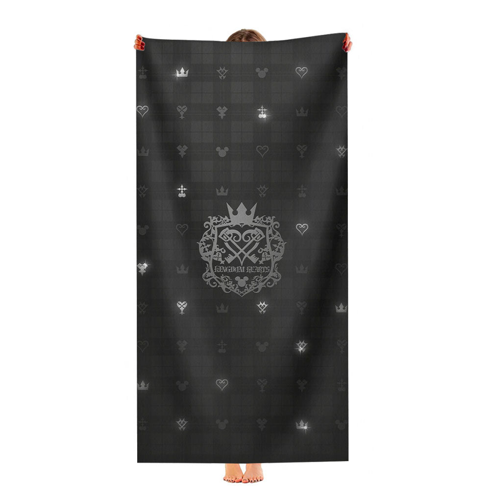 Kingdom Hearts Emblem And Pattern Ultra-Soft Luxury Bathroom Towels