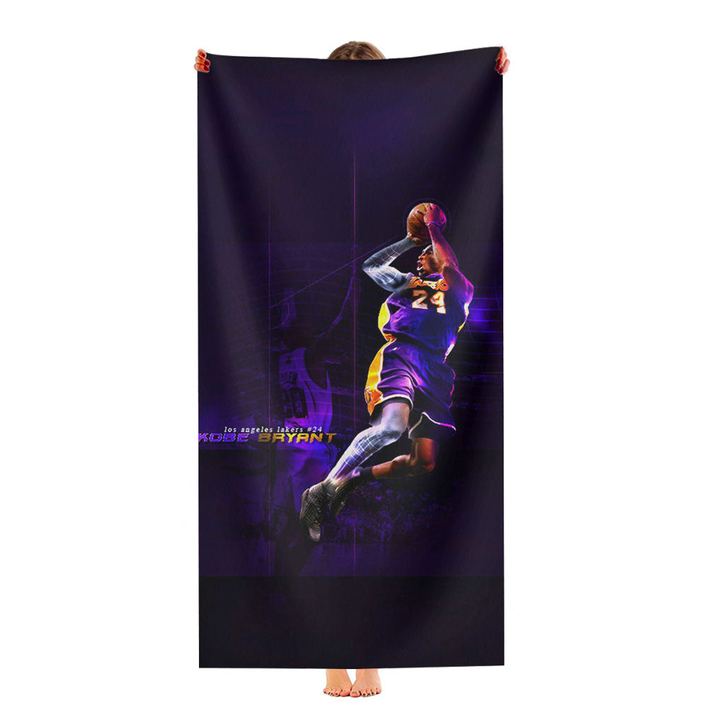 Kobe Bryant Black Mamba Light Lakers Ultra-Soft Luxury Bathroom Towels