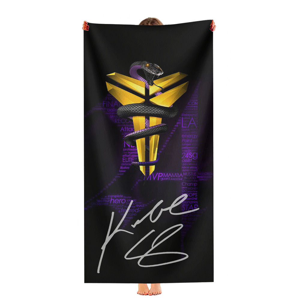 Kobe Bryant Nba Black Mamba Ultra-Soft Luxury Bathroom Towels
