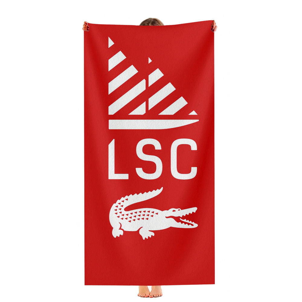 Lacoste Sailing Club Red Ultra-Soft Luxury Bathroom Towels