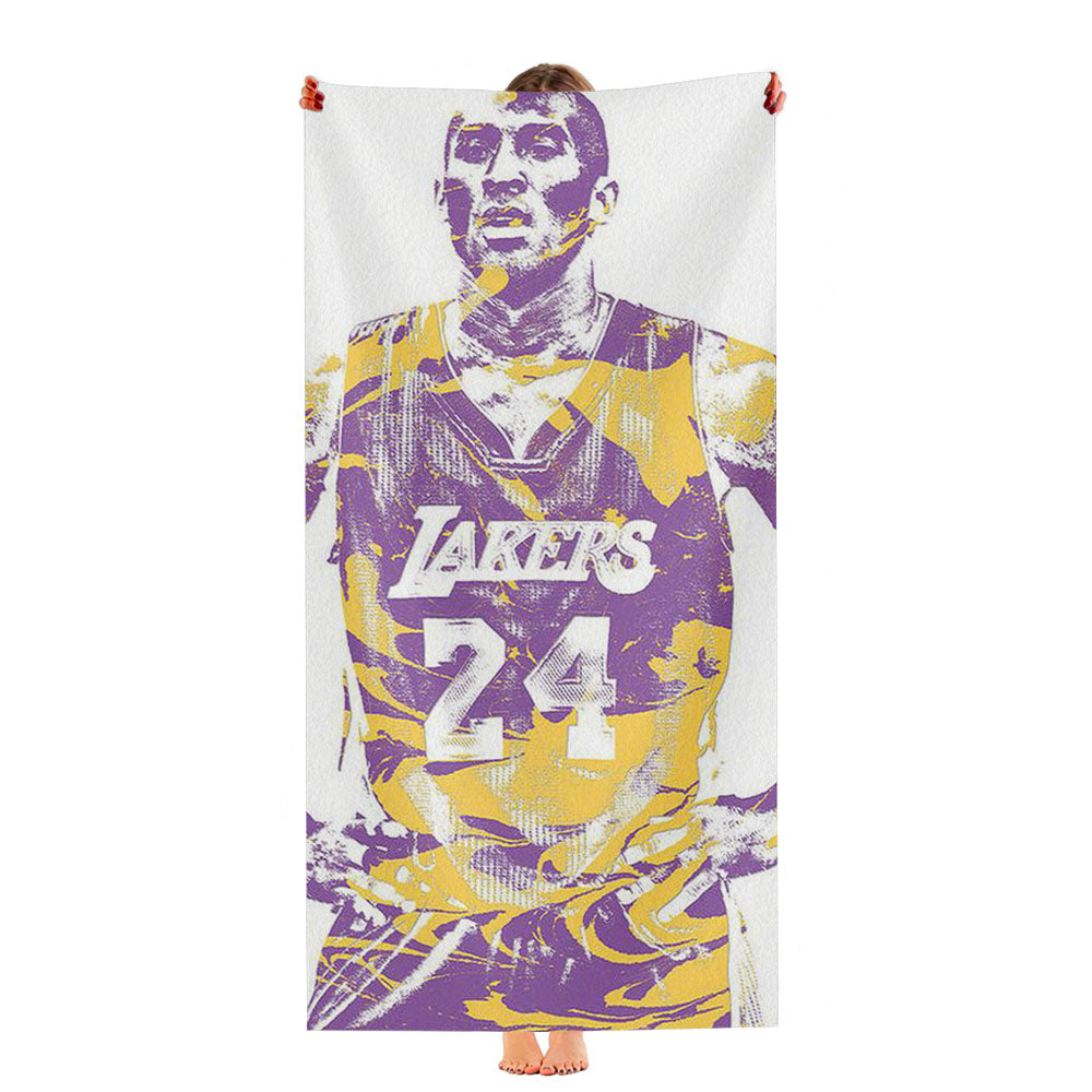Lakers Kobe Bryant Overlay Ultra-Soft Luxury Bathroom Towels