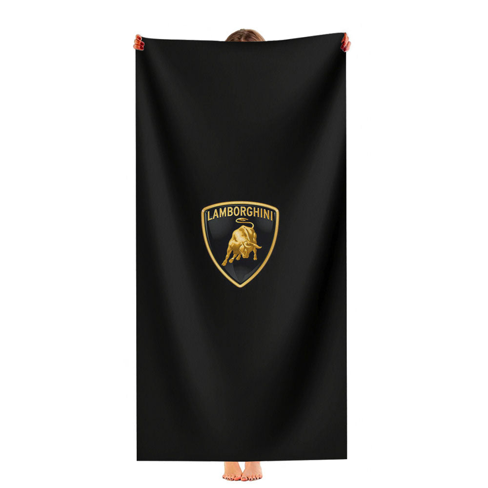 Lamborgini Logo Art Car Minimal Dark Ultra-Soft Luxury Bathroom Towels