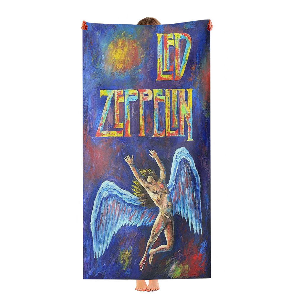 Led Zeppelin Angels Painting Wallpaper Ultra-Soft Luxury Bathroom Towels