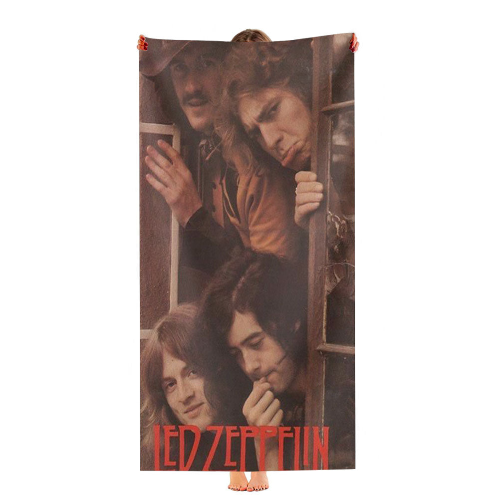 Led Zeppelin Chateau Marmont Old Poster Ultra-Soft Luxury Bathroom Towels