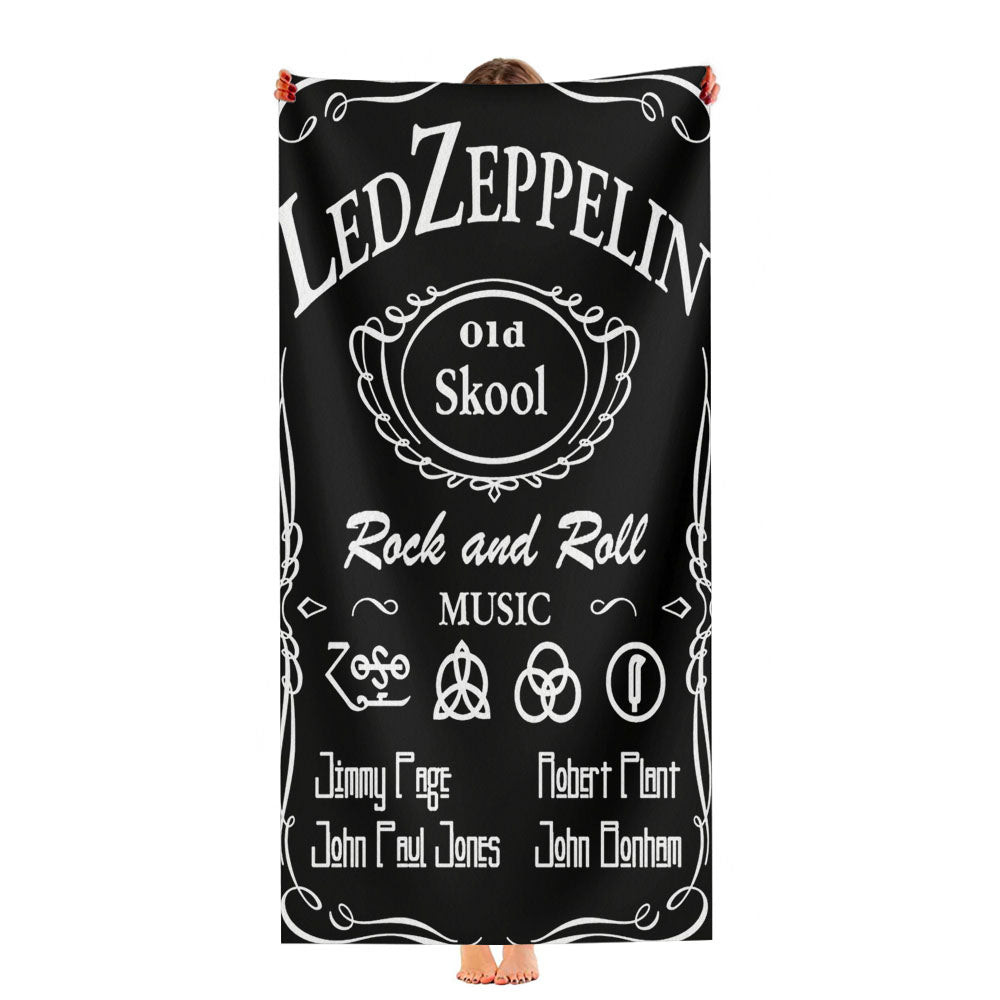 Led Zeppelin Old Skool Ultra-Soft Luxury Bathroom Towels