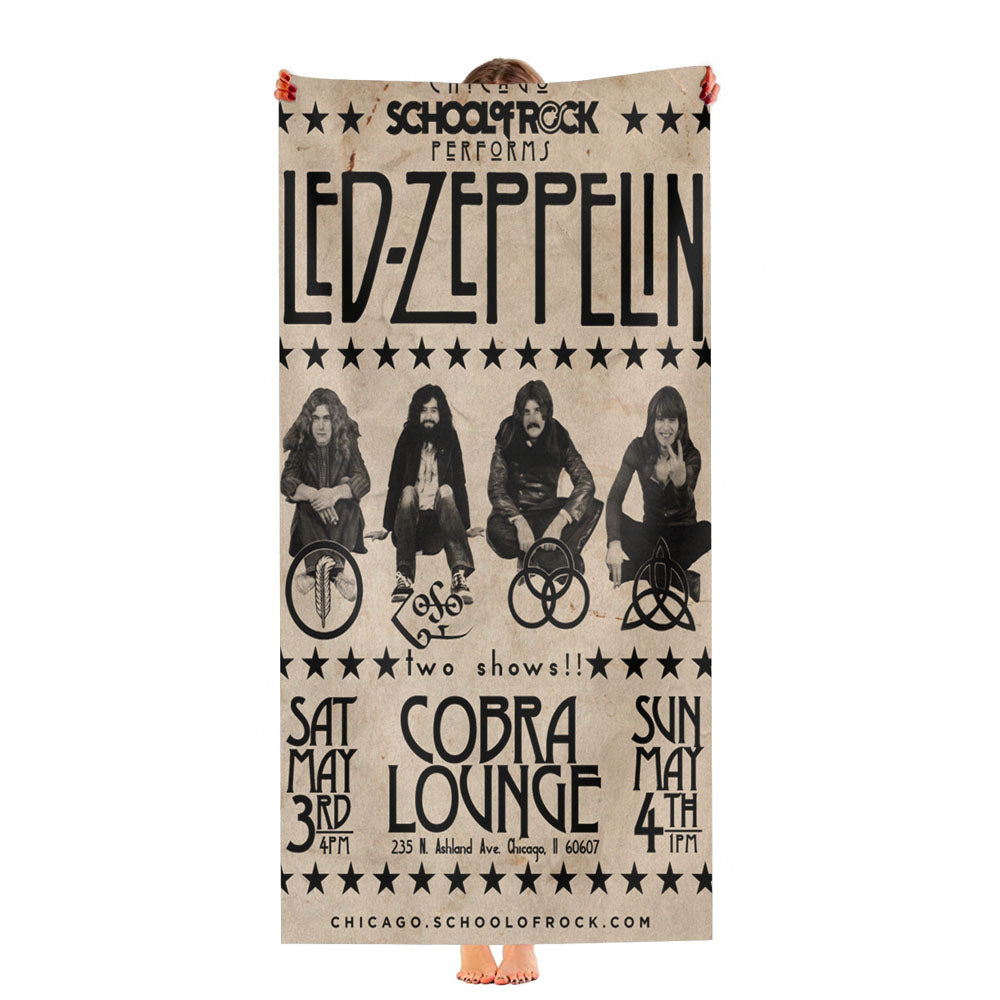 Led Zeppelin School Of Rock Ultra-Soft Luxury Bathroom Towels