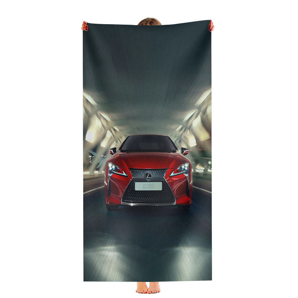 Lexus Red Car Logo Ultra-Soft Luxury Bathroom Towels