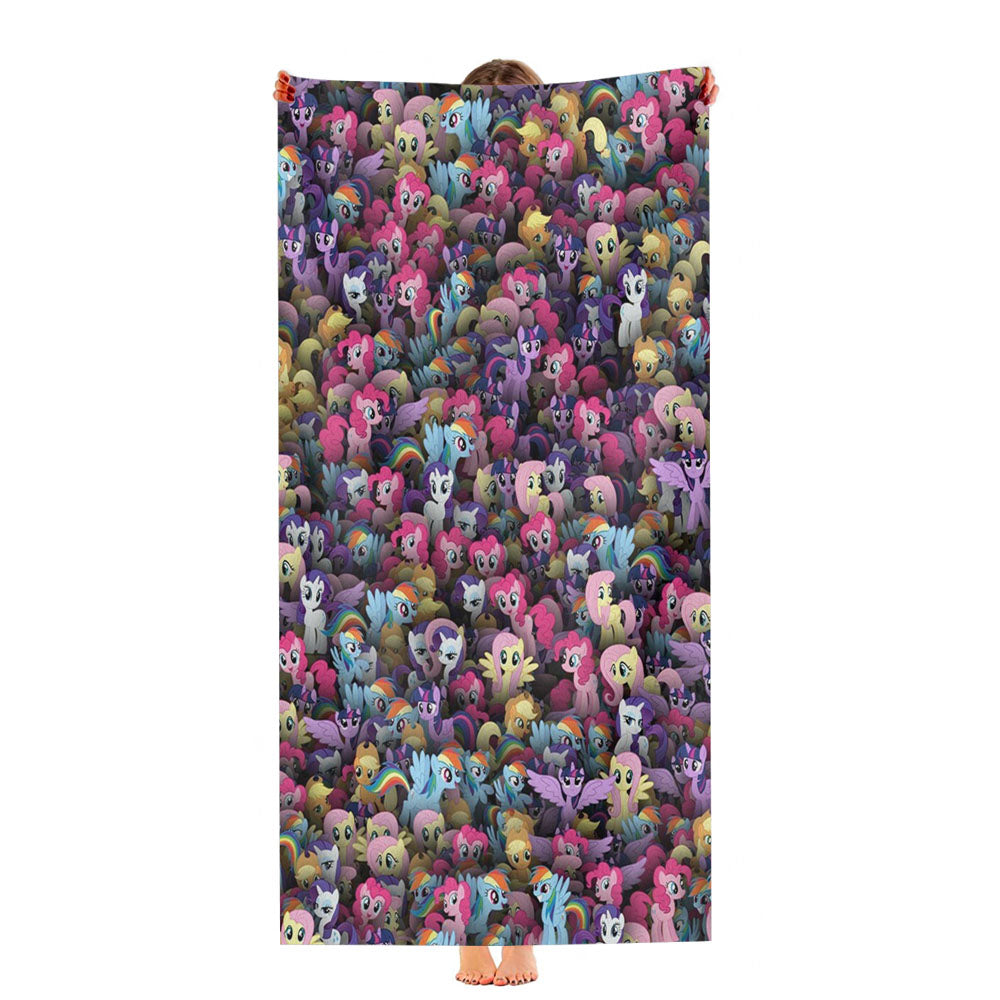 Little Horses Pony Cute Pattern Ultra-Soft Luxury Bathroom Towels
