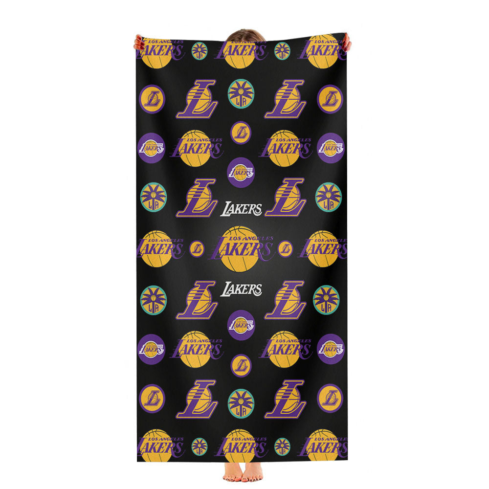 Los Angeles Lakers Logo Pattern Ultra-Soft Luxury Bathroom Towels