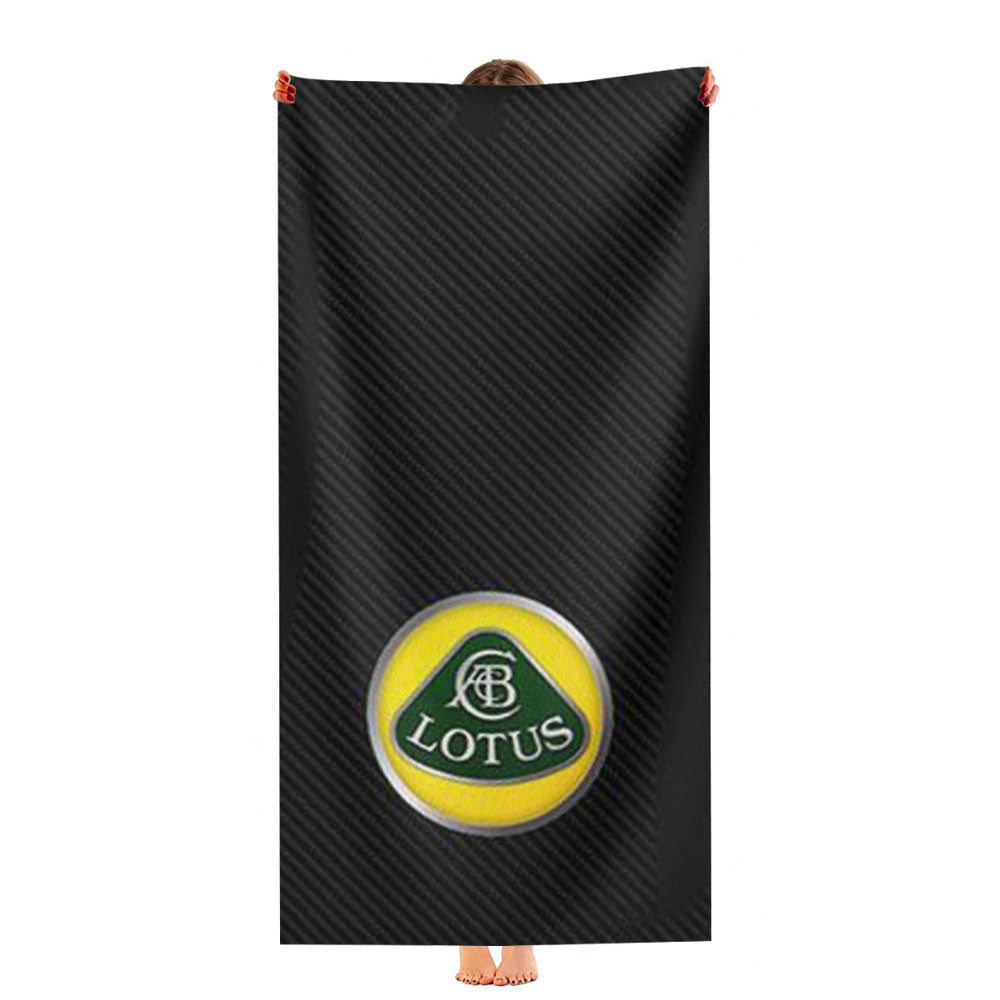 Lotus Racing Carbon Fiber Pattern Ultra-Soft Luxury Bathroom Towels
