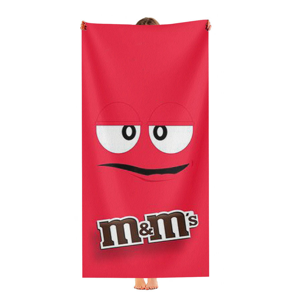 M&M'S Chocolate Mascot Face Ultra-Soft Luxury Bathroom Towels