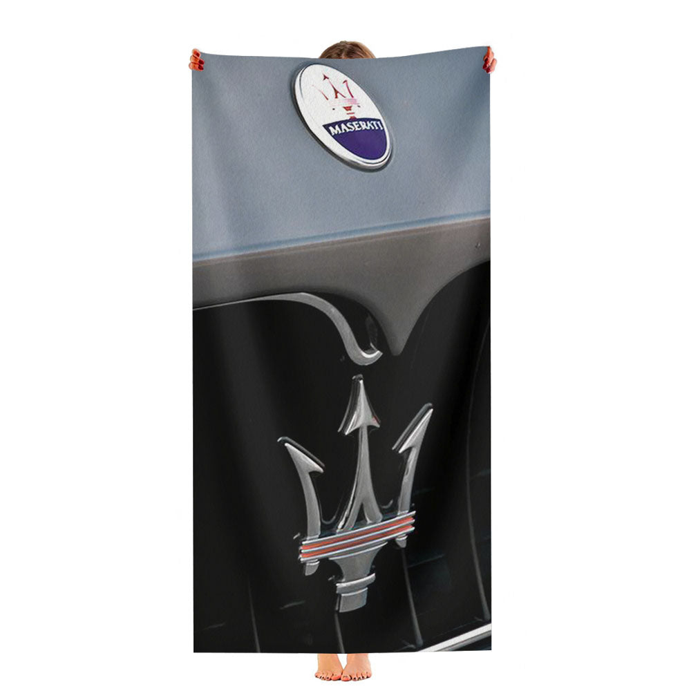 Maserati Trident Cars Logo Ultra-Soft Luxury Bathroom Towels