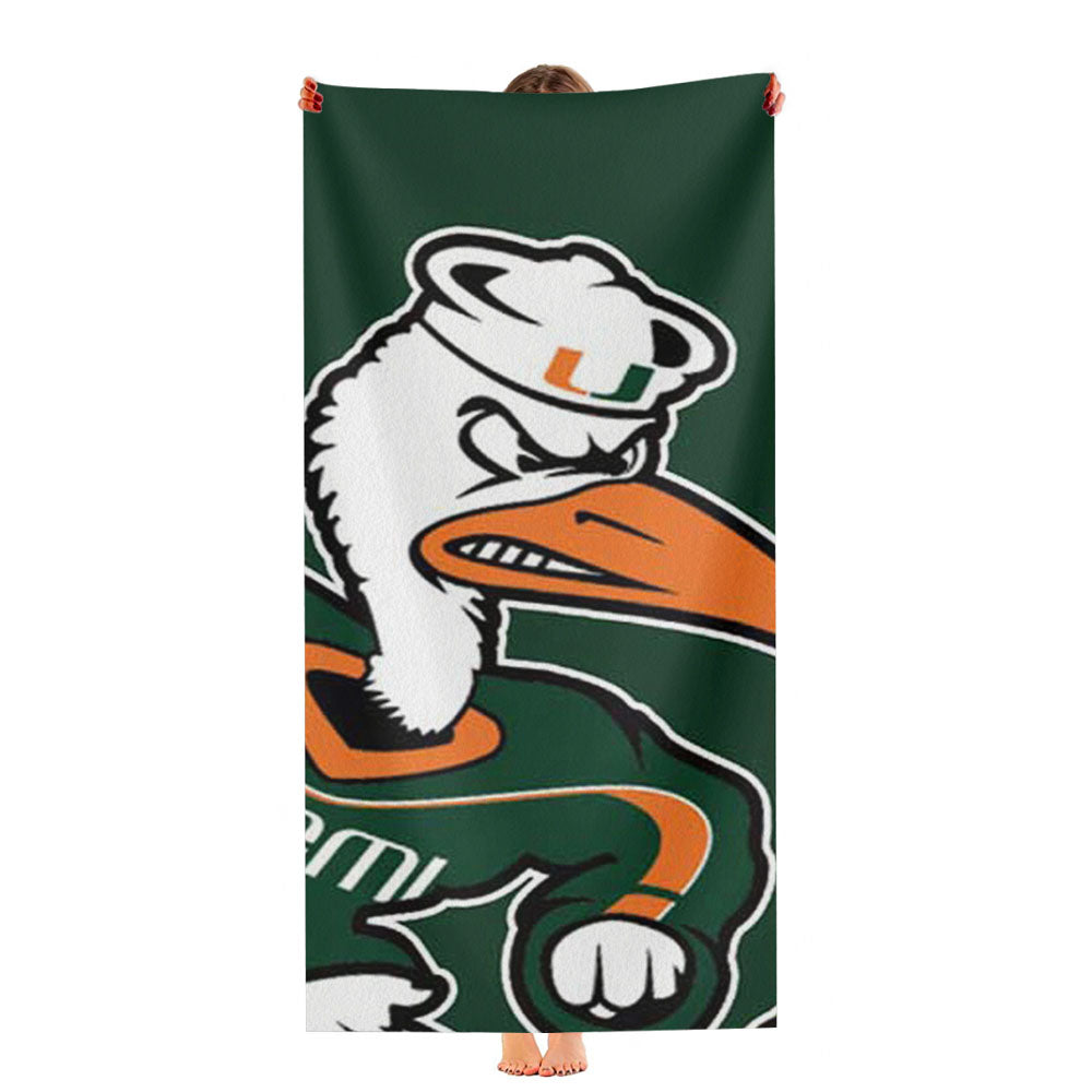 Miami Hurricanes Big Logo Ultra-Soft Luxury Bathroom Towels