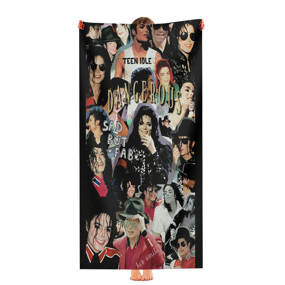 Michael Jackson Legend Collage Pattern Ultra-Soft Luxury Bathroom Towels