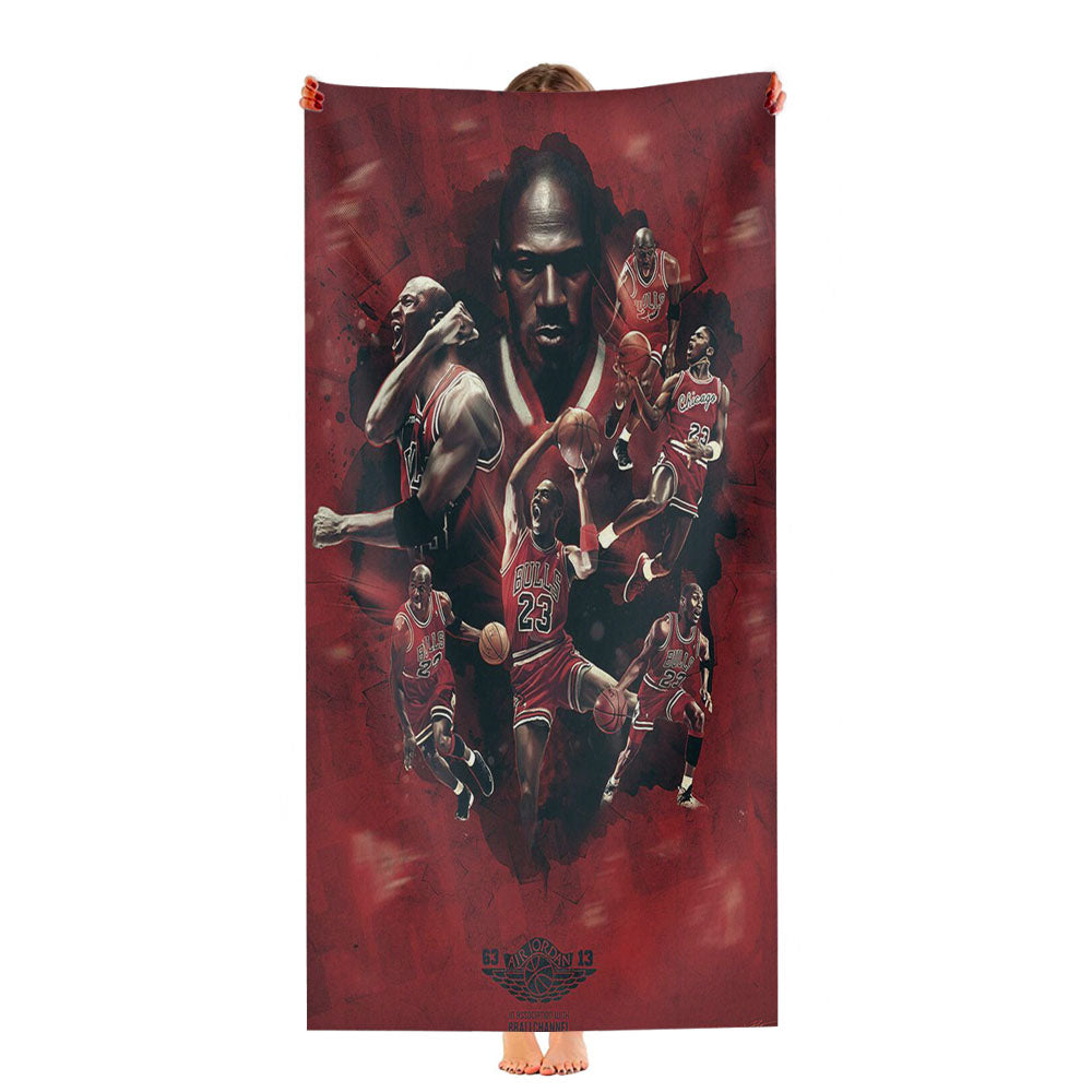 Michael Jordan 23 Red Ultra-Soft Luxury Bathroom Towels