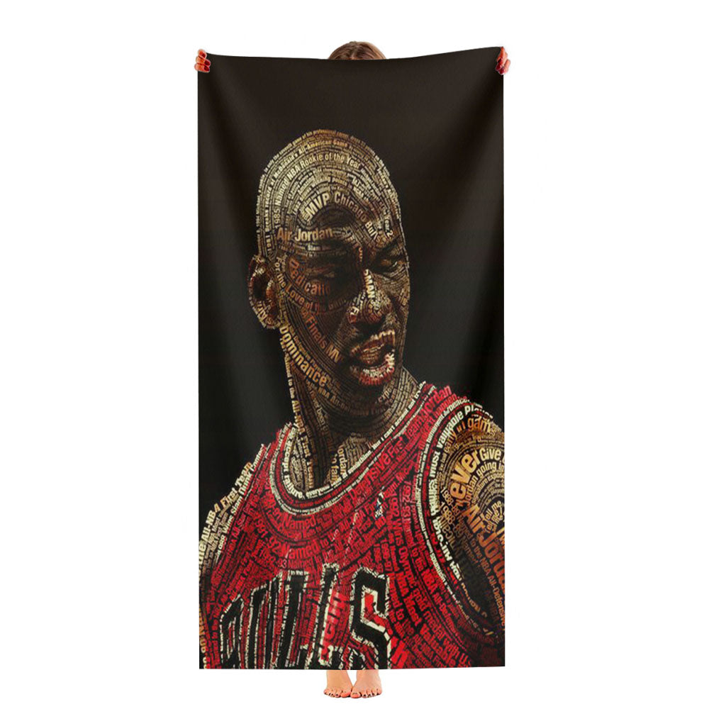 Michael Jordan Typhograpy Ultra-Soft Luxury Bathroom Towels