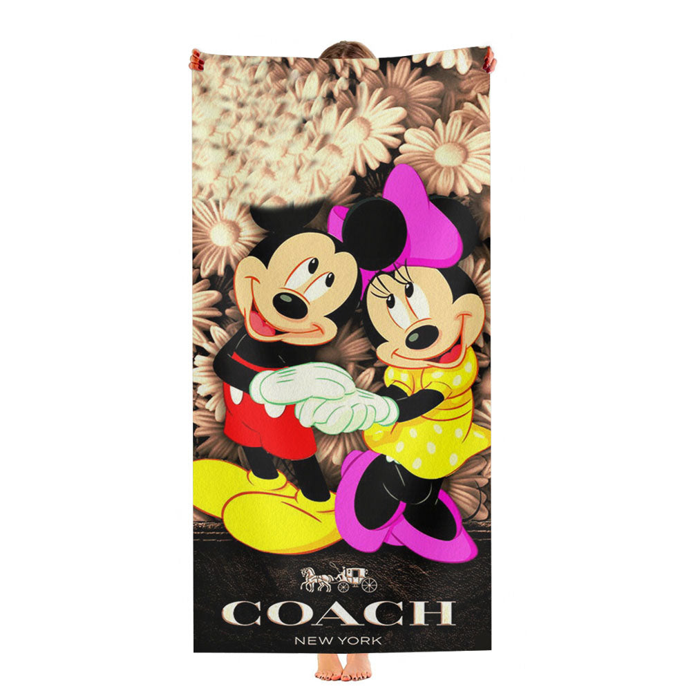 Mickey And Minnie Mouse Coach Cool Ultra-Soft Luxury Bathroom Towels