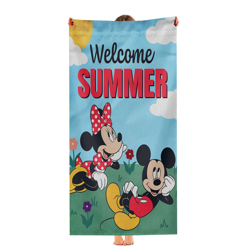 Mickey And Minnie Summer Ultra-Soft Luxury Bathroom Towels