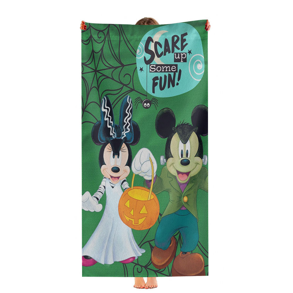 Mickey Minnie Halloween Ultra-Soft Luxury Bathroom Towels