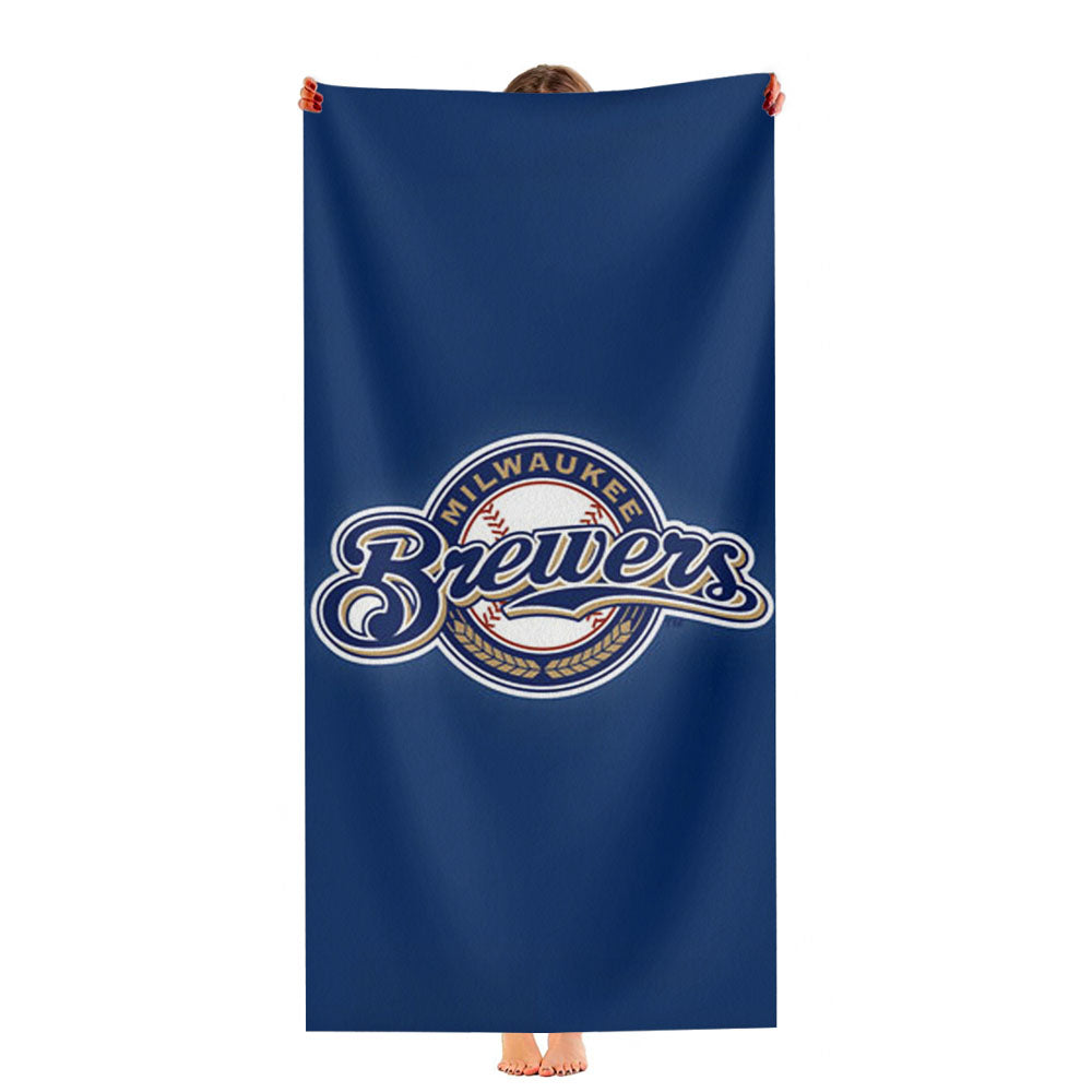 Milwaukee Brewers Logo Ultra-Soft Luxury Bathroom Towels