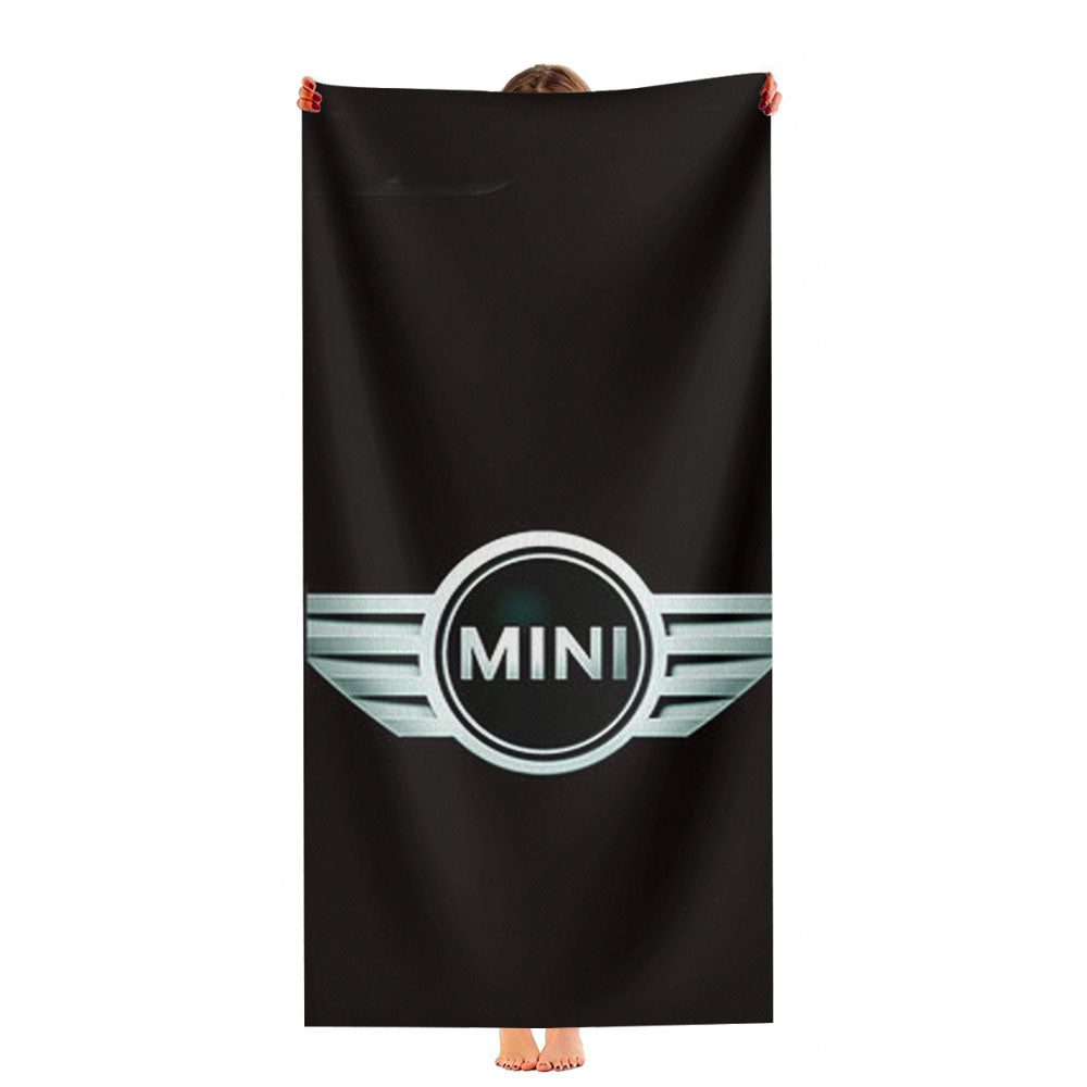 Mini Cooper Logo Black Ultra-Soft Luxury Bathroom Towels