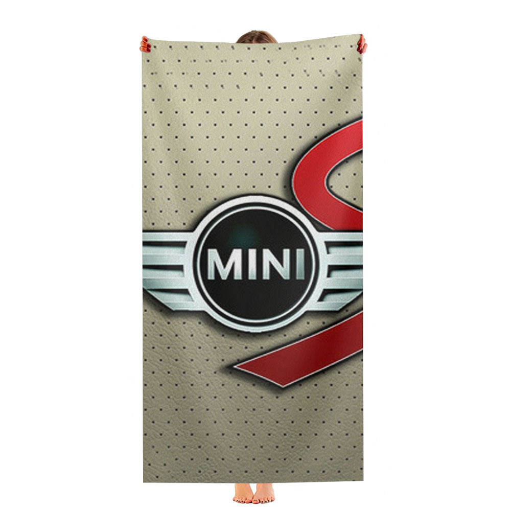 Mini Cooper Logo Silver Ultra-Soft Luxury Bathroom Towels