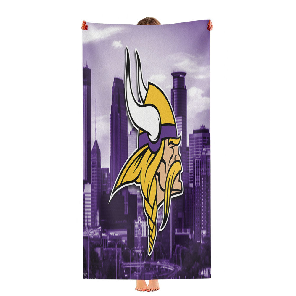 Minnesota Vikings Emblem Ultra-Soft Luxury Bathroom Towels