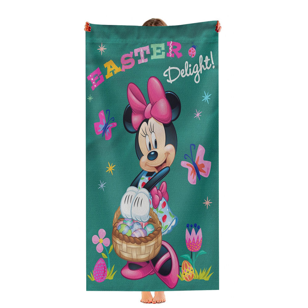 Minnie Mouse Easter Ultra-Soft Luxury Bathroom Towels