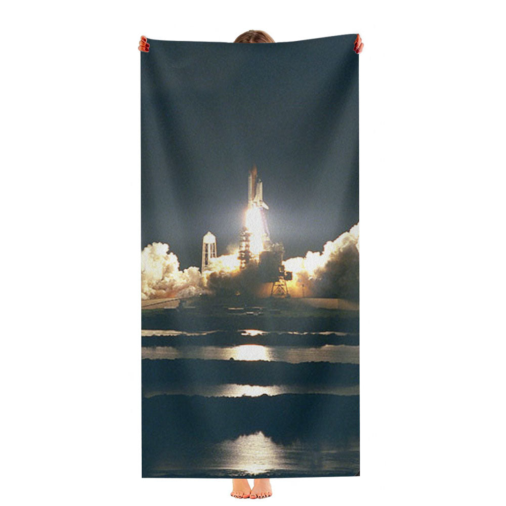 Nasa Space Shuttle Launch Take Off Ultra-Soft Luxury Bathroom Towels