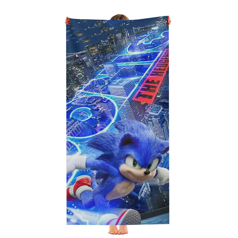 New Sonic The Hedgehog Ultra-Soft Luxury Bathroom Towels