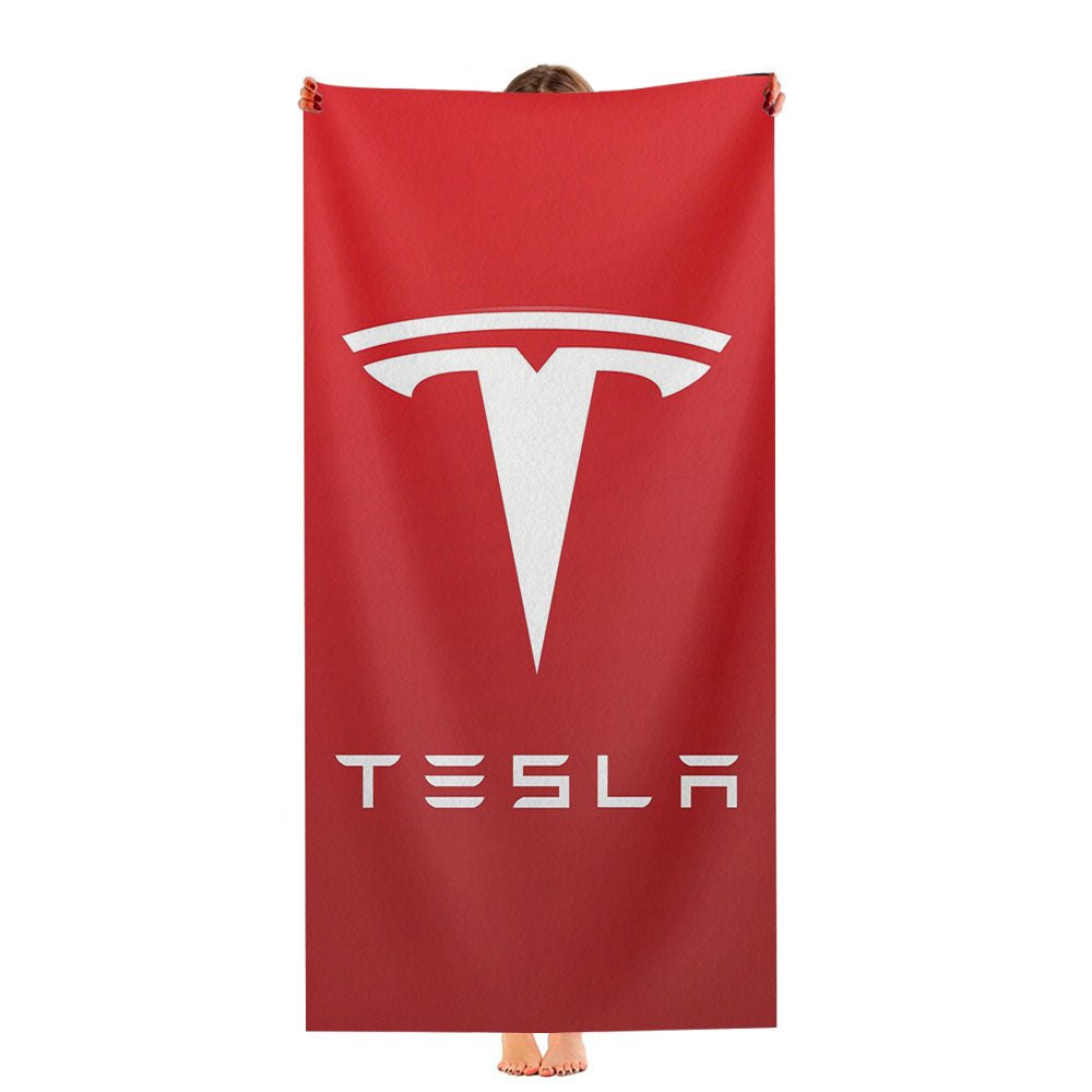 New Tesla Motors Logo Ultra-Soft Luxury Bathroom Towels