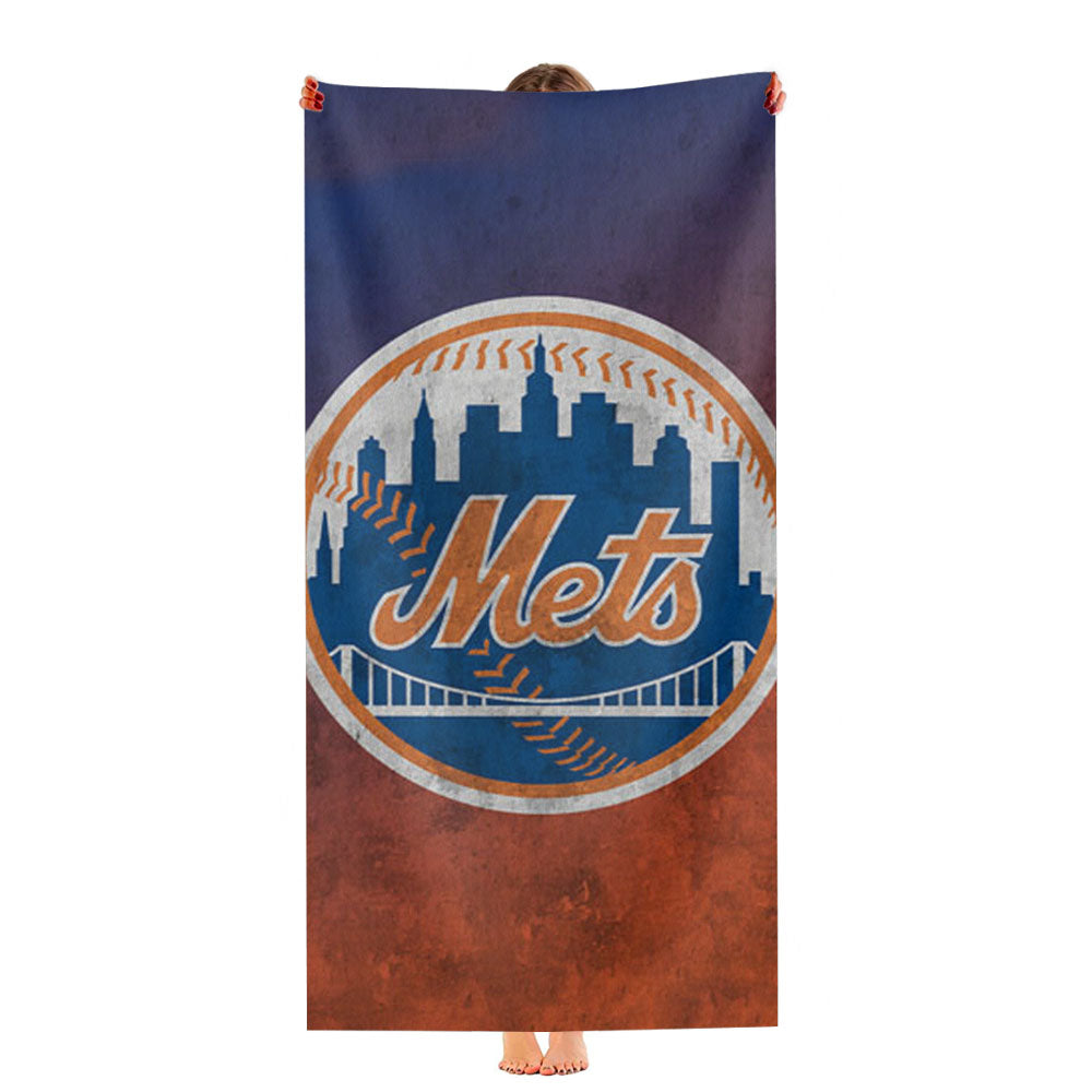 New York Mets Texture Ultra-Soft Luxury Bathroom Towels