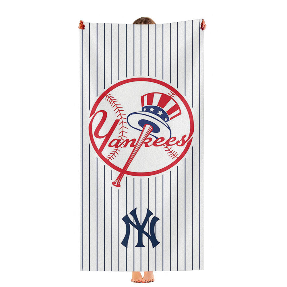 New York Yankees Baseball Ultra-Soft Luxury Bathroom Towels
