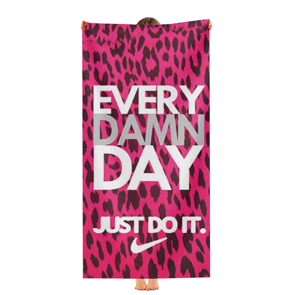 Nike Do It Every Day Pink Leapord Ultra-Soft Luxury Bathroom Towels