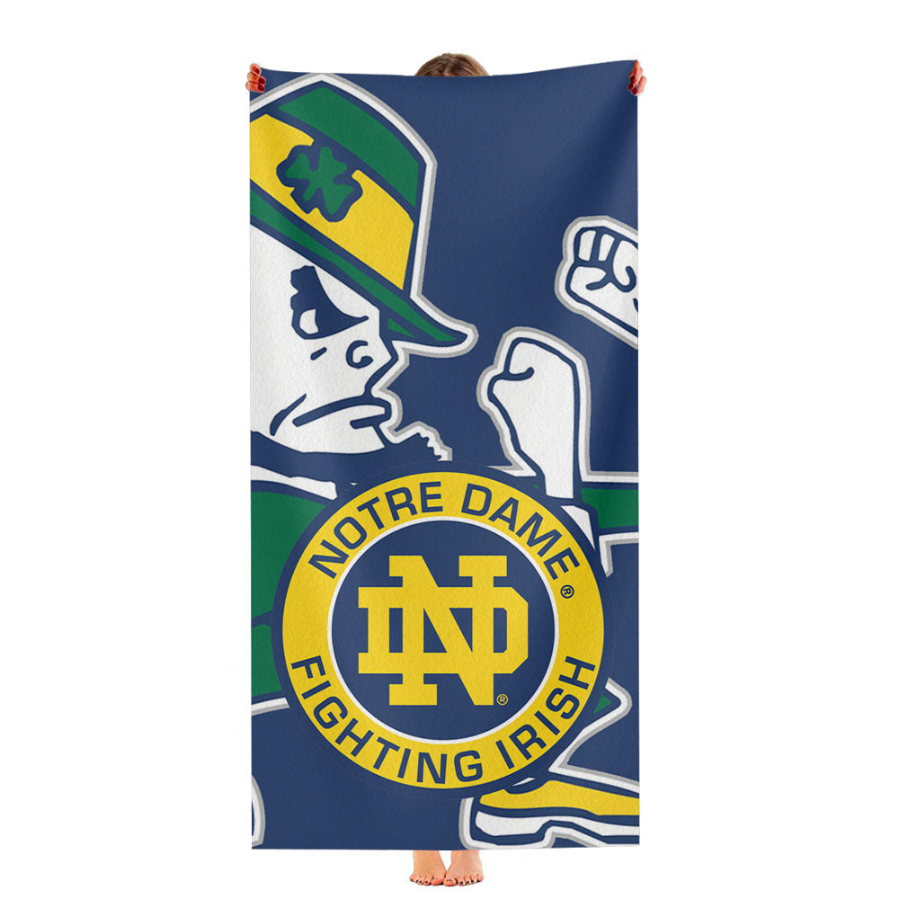 Notre Dame Fighting Irish Logo Wallpaper Ultra-Soft Luxury Bathroom Towels