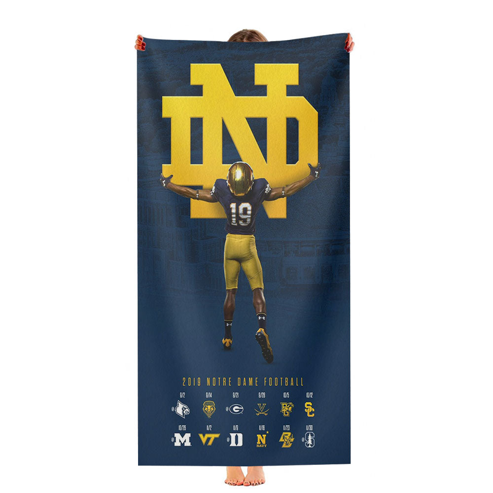 Notre Dame Football Wallpaper Ultra-Soft Luxury Bathroom Towels