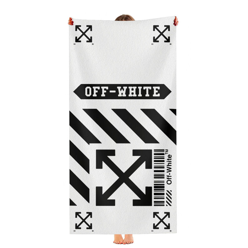 Off White Box Code White Stripe Arrow Ultra-Soft Luxury Bathroom Towels
