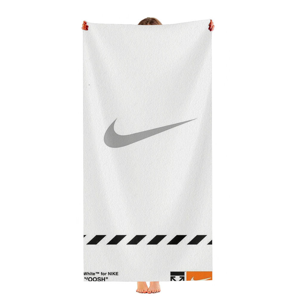 Off White X Nike Grey Logo Ultra-Soft Luxury Bathroom Towels