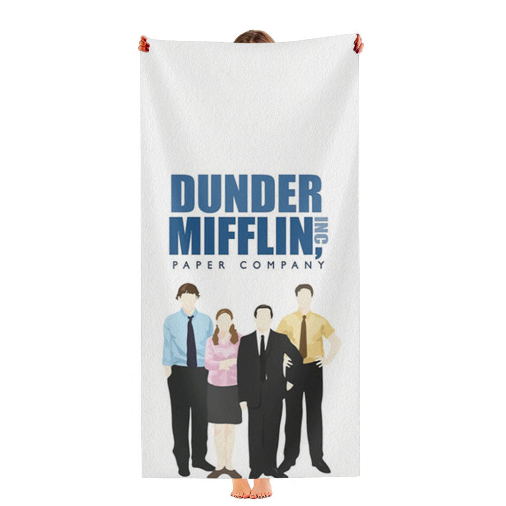 Office Cartoon - Dunder Mifflin Ultra-Soft Luxury Bathroom Towels