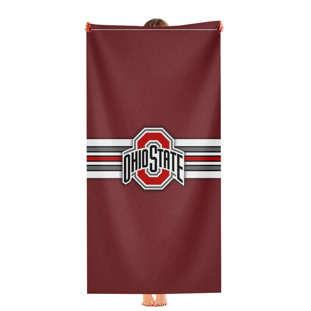 Ohio State Buckeyes Vintage Stripe Ultra-Soft Luxury Bathroom Towels