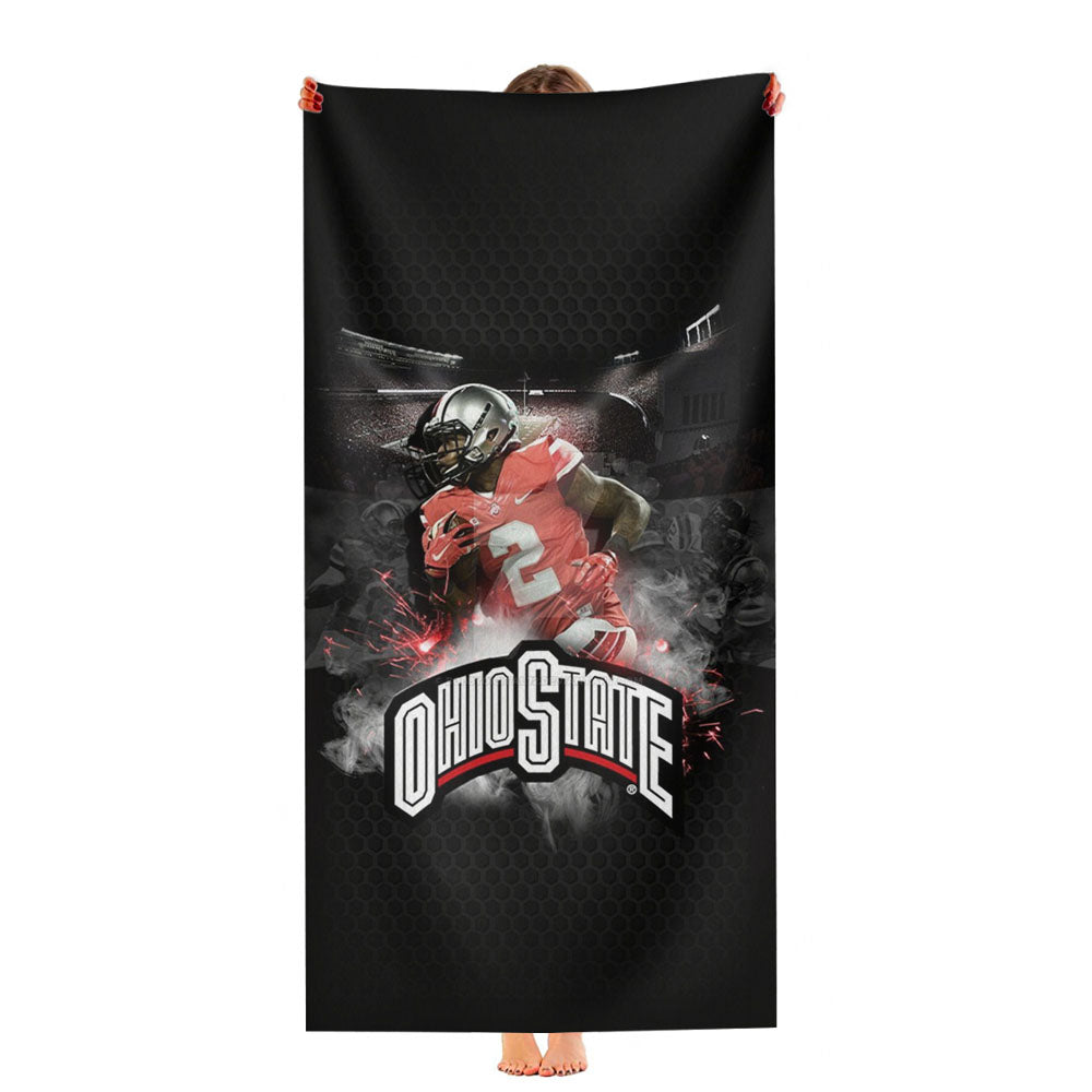 Ohio State Buckeyes Wallpaper Ultra-Soft Luxury Bathroom Towels