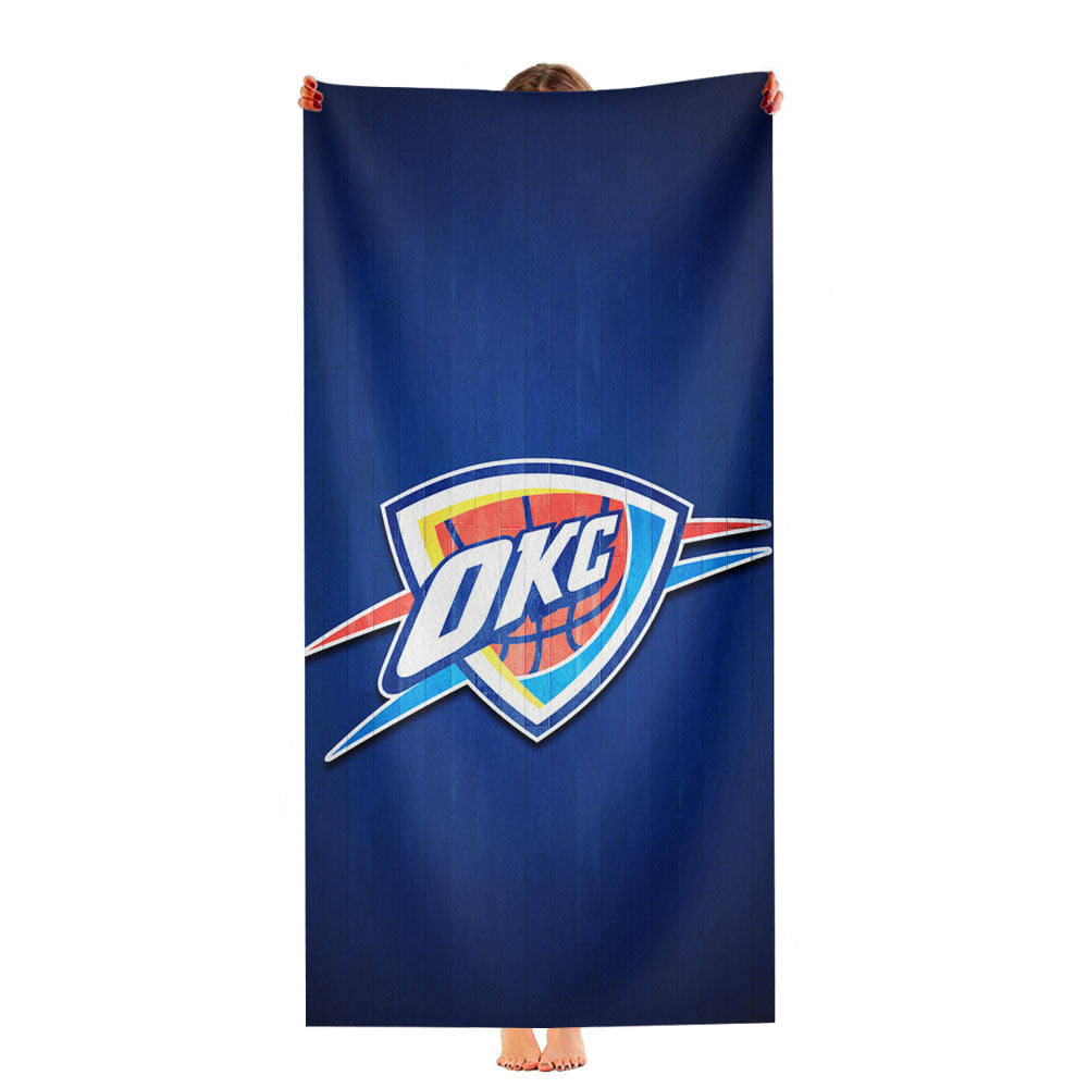 Oklahoma City Thunder Hardwood Ultra-Soft Luxury Bathroom Towels