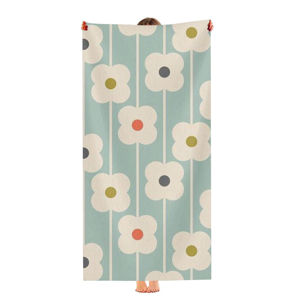 Orla Kiely Sripe Flower Pattern Ultra-Soft Luxury Bathroom Towels