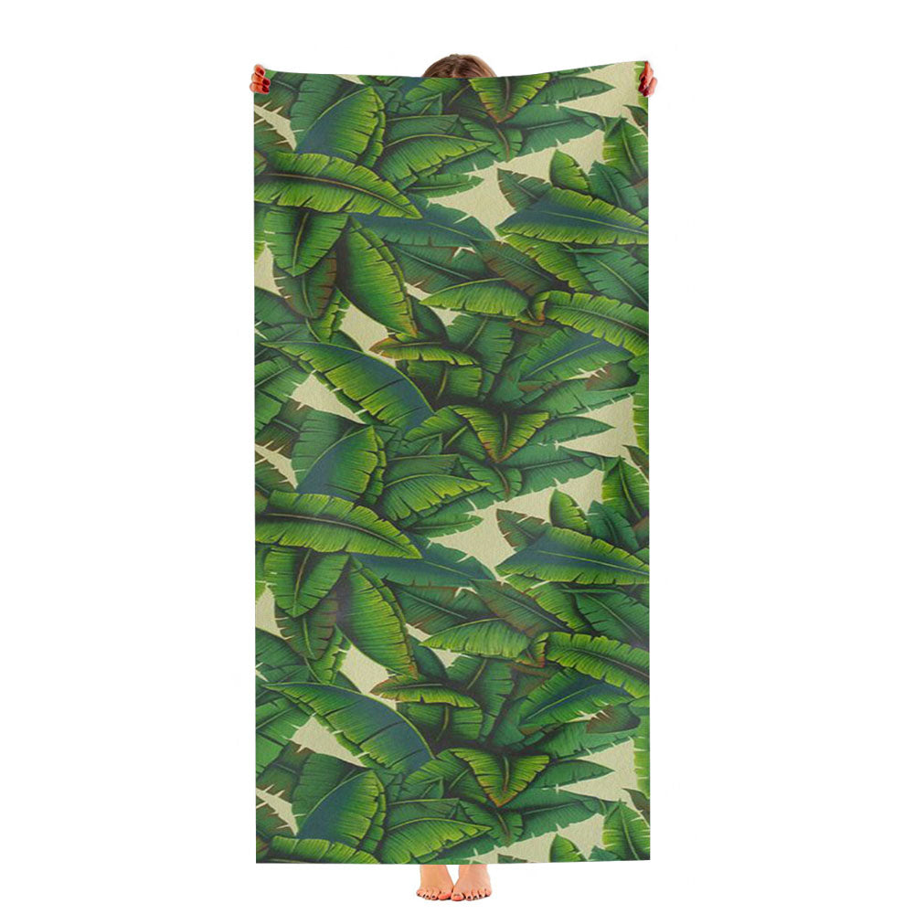 Pattern Green White Ultra-Soft Luxury Bathroom Towels