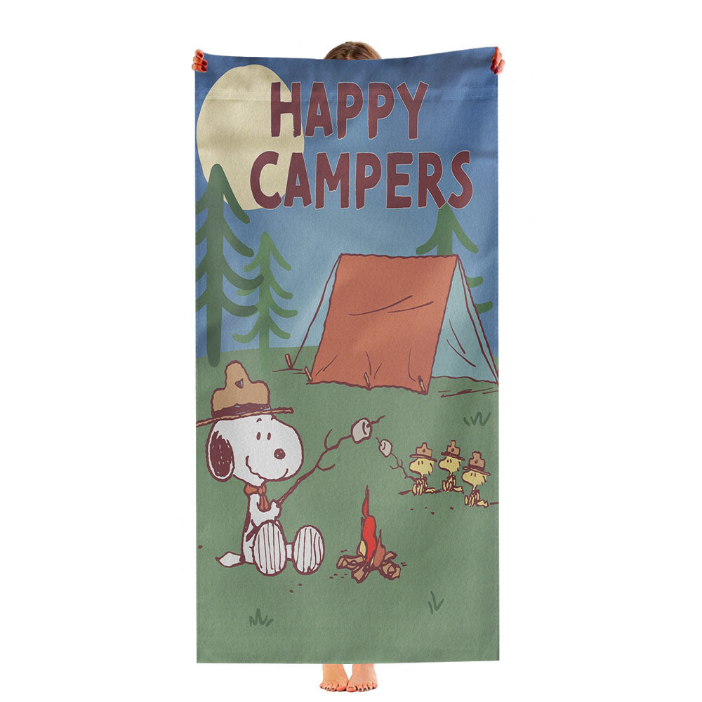 Peanuts Happy Camper S'Mores Ultra-Soft Luxury Bathroom Towels