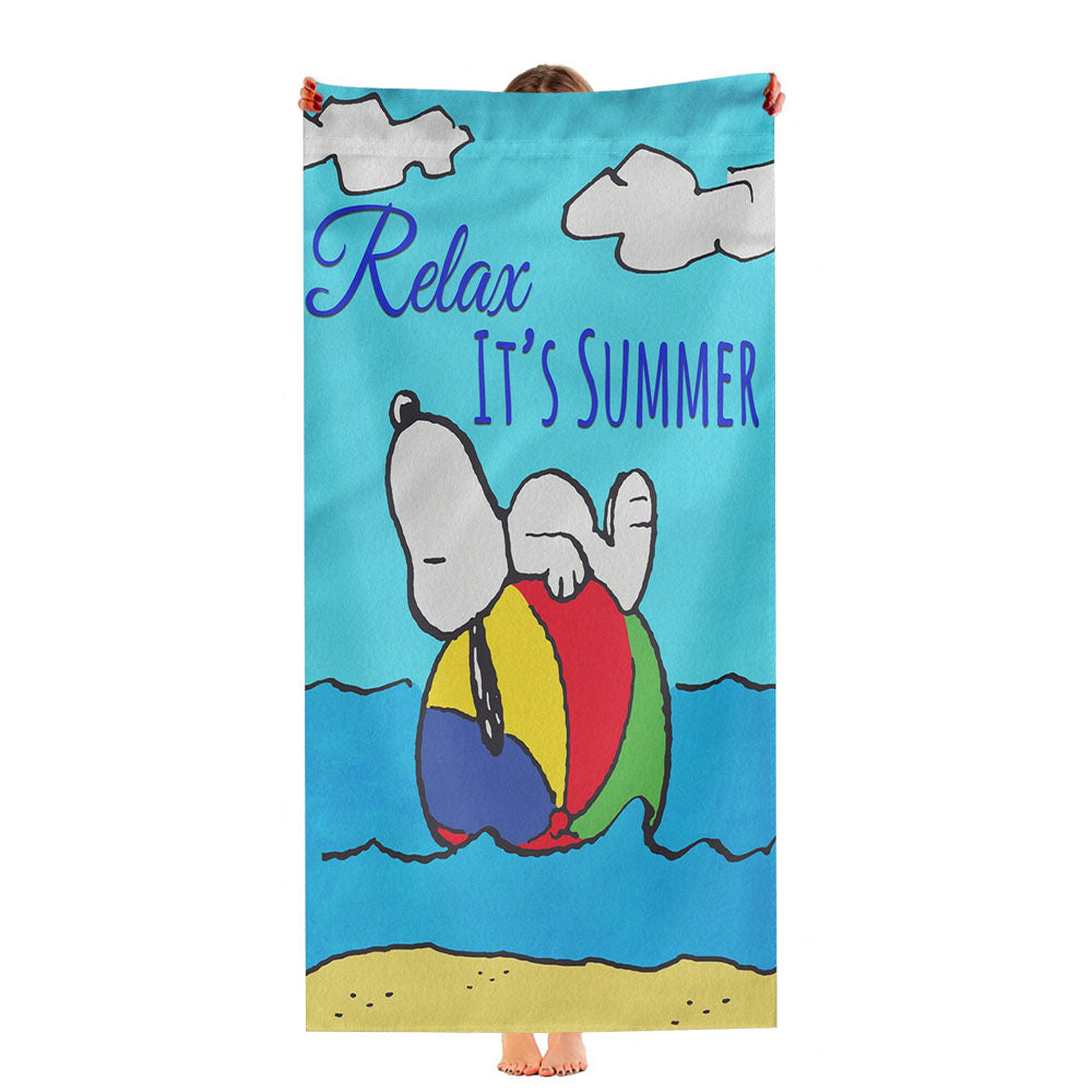 Peanuts Relax, It'S Summer Snoopy Ultra-Soft Luxury Bathroom Towels