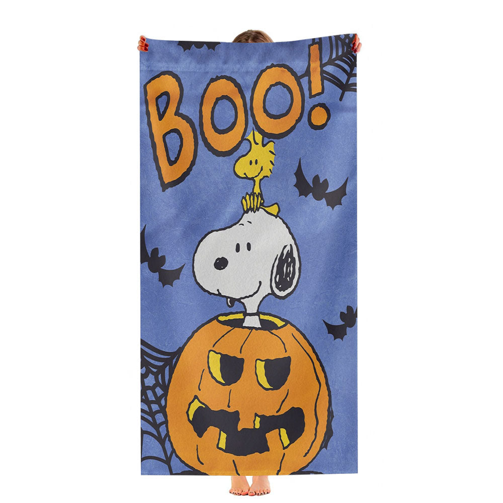 Peanuts Snoopy And Woodstock Halloween Ultra-Soft Luxury Bathroom Towels