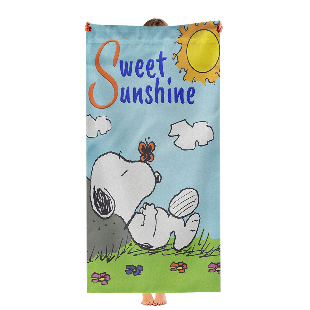 Peanuts Sweet Sunshine Snoopy Ultra-Soft Luxury Bathroom Towels