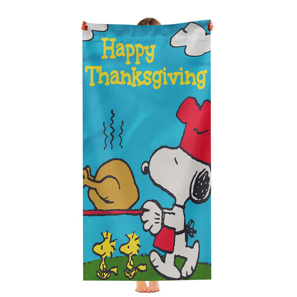 Peanuts Thanksgiving Snoopy Ultra-Soft Luxury Bathroom Towels