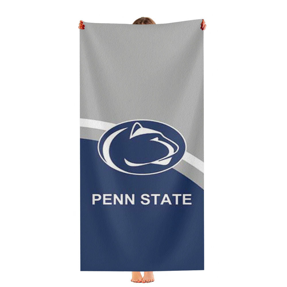 Penn State Blue Grey Circle Ultra-Soft Luxury Bathroom Towels